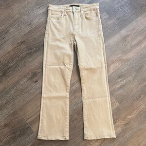 Joe's Jeans Women’s Size 26 The Callie HighRise Cropped Boot Cut Tan Cream Khaki